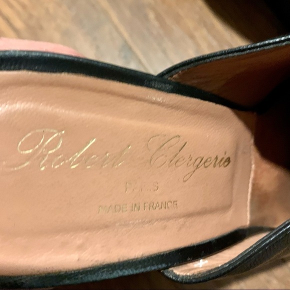 𝅺ROBERT CLERGERIE PARIS black leather platform mules. Made in France. Size 7.5B - Picture 6 of 6